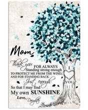 Load image into Gallery viewer, My Own Sunshine Blue Tree Daughter Gift For Mom Vertical Poster
