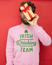 Load image into Gallery viewer, Irsih Drinking Team Green Shamrock St Patrick's Day Sweatshirt
