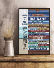 Load image into Gallery viewer, The Gift Of You Custom Name Gift For Husband Vertical Poster
