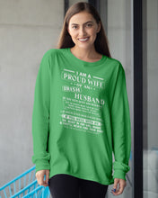 Load image into Gallery viewer, I Am A Proud Wife Of An Irish Husband Gift For Family Unisex Long Sleeve
