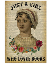 Load image into Gallery viewer, Just A Girl Jane Austen Who Loves Books Vertical Poster
