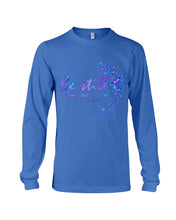 Load image into Gallery viewer, Be Still And Know That I Am God Purple Dragonfly Unisex Long Sleeve
