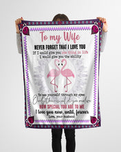 Load image into Gallery viewer, Love You Until Forever Flamingo Gift For Wife Fleece Blanket
