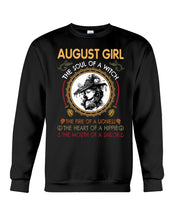 Load image into Gallery viewer, Birthday Gift For August Girl The Soul Of A Witch Sweatshirt
