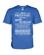 Load image into Gallery viewer, I Am A Proud Wife Of An Irish Husband Gift For Family Guys V-Neck
