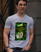 Load image into Gallery viewer, Weimaraner And Baby Yoda Shamrock St. Patrick's Day Color Changing Mug Guys V-Neck
