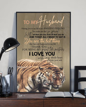 Load image into Gallery viewer, Tiger Couple Thank For Being My Great Life Partner Gift For Husband Vertical Poster
