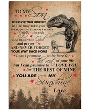 Load image into Gallery viewer, Enjoy The Ride T Rex Mom Gift For Son Vertical Poster
