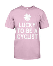 Load image into Gallery viewer, Lucky To Be A Biker Pilot Clover St Patrick's Day Gift Guys Tee
