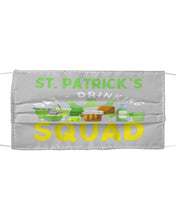 Load image into Gallery viewer, Happy St. Patrick's Day Printed Mug Drinking Squad 2021 Irish Shamrock Cloth Face Mask
