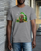 Load image into Gallery viewer, Gnome And Pitbull Coins And Pot Of Gold St Patrick's Day Gift Guys Tee
