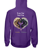 Load image into Gallery viewer, Horses From Our First Kiss Custom Name Gift For Girlfriend Hoodie
