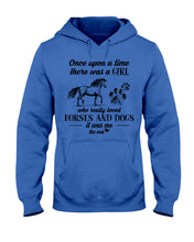 Load image into Gallery viewer, There Was A Girl Who Really Loved Horses And Dogs Hoodie
