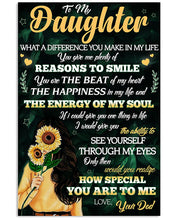 Load image into Gallery viewer, You Give Me Plenty Of Reasons To Smile Dad Gift For Daughter Vertical Poster
