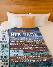 Load image into Gallery viewer, You Make Me A Better Person Custom Name Gift For Girlfriend Fleece Blanket
