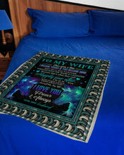 Load image into Gallery viewer, Blue Wolves So In Love With You Gift For Wife Fleece Blanket
