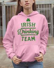 Load image into Gallery viewer, Irsih Drinking Team Green Shamrock St Patrick's Day Hoodie
