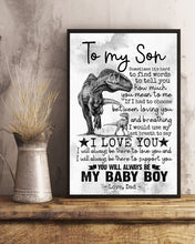 Load image into Gallery viewer, Loving You And Breathing Dad Gift For Son Vertical Poster
