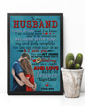Load image into Gallery viewer, Couple In Love Love Made Us Together Gift For Husband Vertical Poster
