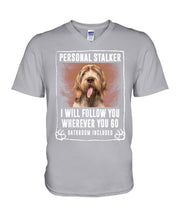 Load image into Gallery viewer, Spinone Italiano Personal Stalker St. Patrick's Day Printed Mug Guys V-Neck
