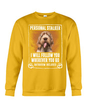 Load image into Gallery viewer, Spinone Italiano Personal Stalker St. Patrick's Day Printed Mug Sweatshirt
