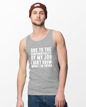 Load image into Gallery viewer, I Don't Know What I'm Doing Black And White Printed Mug Unisex Tank Top
