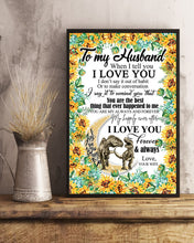 Load image into Gallery viewer, Sunflower Border T Rex The Best Thing Gift For Husband Vertical Poster
