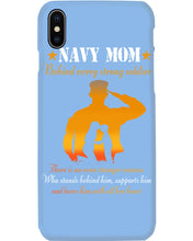 Load image into Gallery viewer, Son Gift For Navy Mom Behind Every Strong Soldier Phone case
