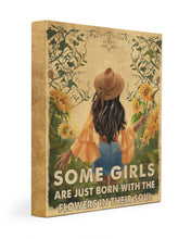Load image into Gallery viewer, Gift For Women Sunflower Some Girls Are Just Born With The Flower Matte Canvas
