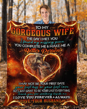 Load image into Gallery viewer, Thank For Walking Beside Me Wolf Gift For Wife Fleece Blanket

