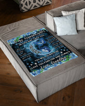 Load image into Gallery viewer, Blue Flower Enjoy The Ride Grandma Gift For Granddaughter Fleece Blanket
