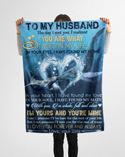 Load image into Gallery viewer, With You I'm Alive Blue Whale Gift For Husband Fleece Blanket
