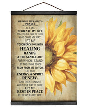 Load image into Gallery viewer, Massage Therapist Prayer Let Me Dedicate My Life Sunflowers Matte Canvas
