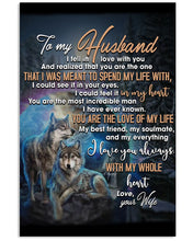 Load image into Gallery viewer, Gift For Husband You Are The Love Of My Life Wolf Vertical Poster
