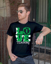 Load image into Gallery viewer, Teaching Love Clover St Patrick's Day Gift Guys Tee
