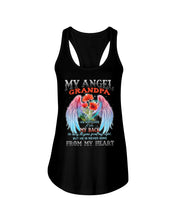 Load image into Gallery viewer, My Angel Grandpa Who Watched Over My Back Ladies Flowy Tank
