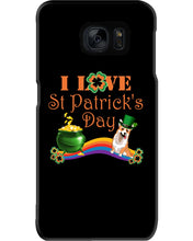 Load image into Gallery viewer, Corgi Sitting On Rainbow I Love St Patrick's Day Gift For Dog Lovers Phone case
