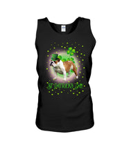 Load image into Gallery viewer, Bulldog Leprechaun Clover St Patrick's Day Gift For Dog Lovers Unisex Tank Top
