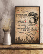 Load image into Gallery viewer, Enjoy The Ride T Rex Mom Gift For Son Vertical Poster
