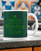 Load image into Gallery viewer, Irsih Drinking Team Green Shamrock St Patrick's Day Mug
