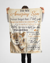 Load image into Gallery viewer, Lion Mom Gift For Son Love You For The Rest Of Mine Fleece Blanket
