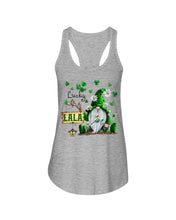 Load image into Gallery viewer, Leprechaun Gnome One Lucky Lala Clover St Patrick's Day Gift Ladies Flowy Tank
