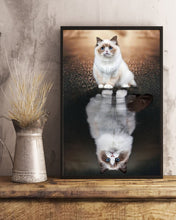 Load image into Gallery viewer, Ragdoll Cat Reflection In Water Believe In Yourself Gift For Cat Lovers Vertical Poster
