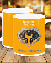 Load image into Gallery viewer, Horses From Our First Kiss Custom Name Gift For Girlfriend Mug
