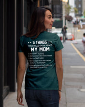 Load image into Gallery viewer, Five Things You Should Know About Mom Ladies Tee
