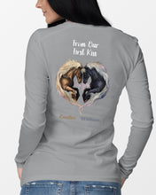 Load image into Gallery viewer, Horses From Our First Kiss Custom Name Gift For Girlfriend Unisex Long Sleeve
