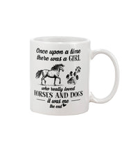 Load image into Gallery viewer, There Was A Girl Who Really Loved Horses And Dogs Mug
