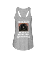 Load image into Gallery viewer, Black Pekingese Personal Stalker St. Patrick's Day Printed Mug Ladies Flowy Tank
