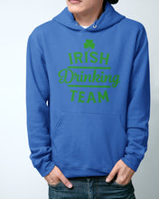 Load image into Gallery viewer, Irsih Drinking Team Green Shamrock St Patrick's Day Hoodie
