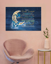 Load image into Gallery viewer, Blue Butterflies Grandma Gift For Granddaughter Think About You Horizontal Poster

